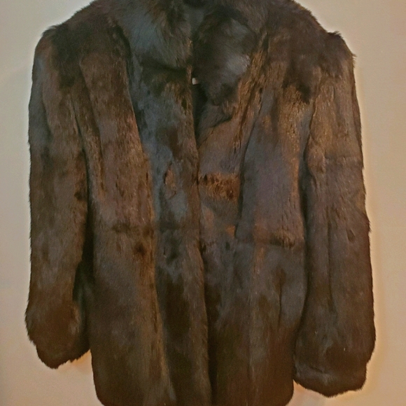 Polo Norte Fur black jacket Size L - Picture 1 of 6